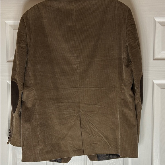 Lauren Ralph Lauren Men's Tan Corduroy Blazer 48" Sports Coat Elbow Patch - Picture 6 of 14